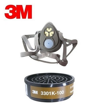 مجموعة قناع التنفس 3M 3100 وفلتر 3301K-100