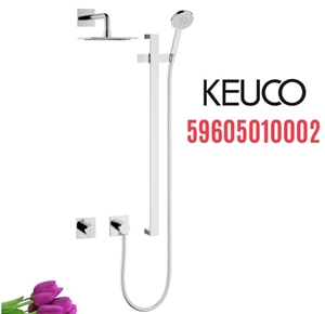 مجموعة دش Keuco Ixmo المثبتة على الحائط مع نظام الانزلاق...